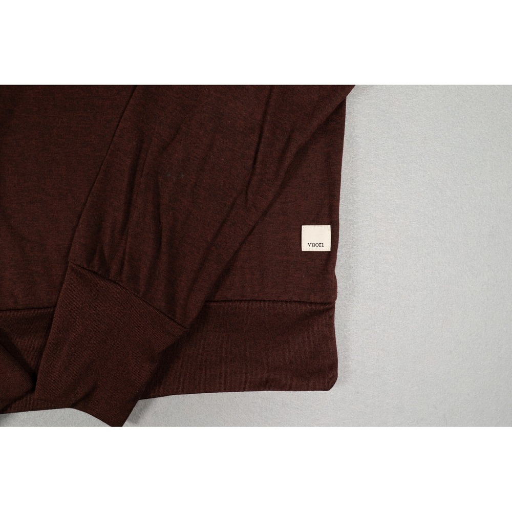 Vuori Long Sleeve Performance Crew Neck Top Mahogany Brown Heather Women Small - Picture 2 of 6
